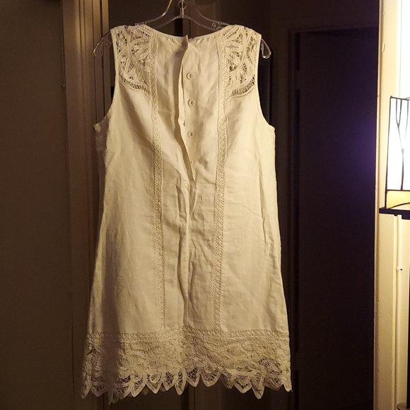 MOULINETTE SOEURS EMBROIDERED WHITE DRESS - Picture 3 of 3
